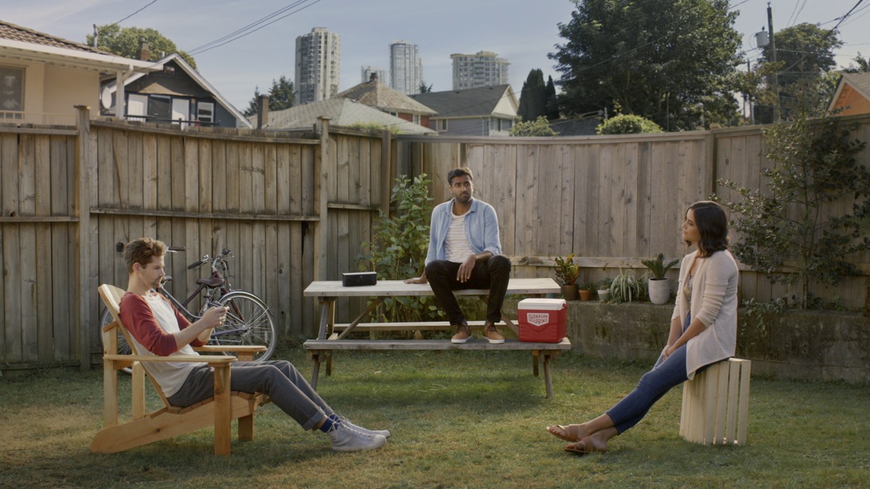 Okanagan Spring Brewery - Group of friends in backyard