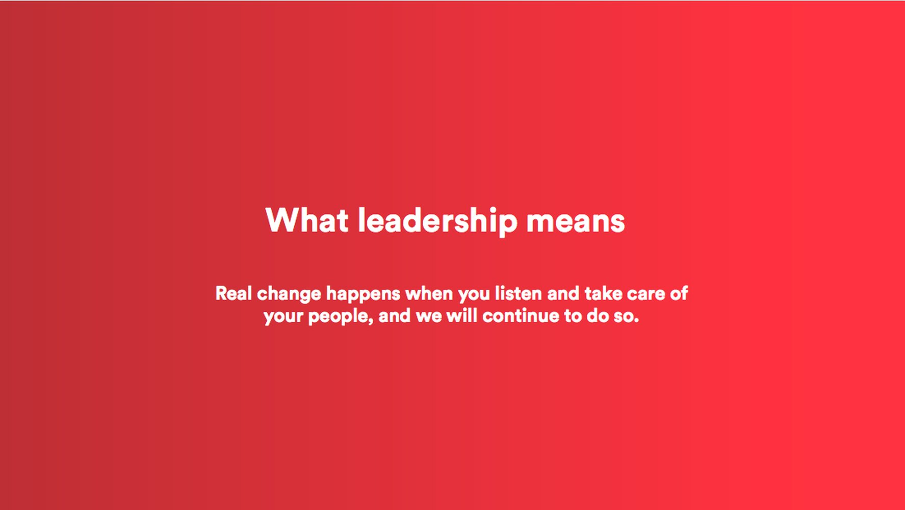 We take care of our people.