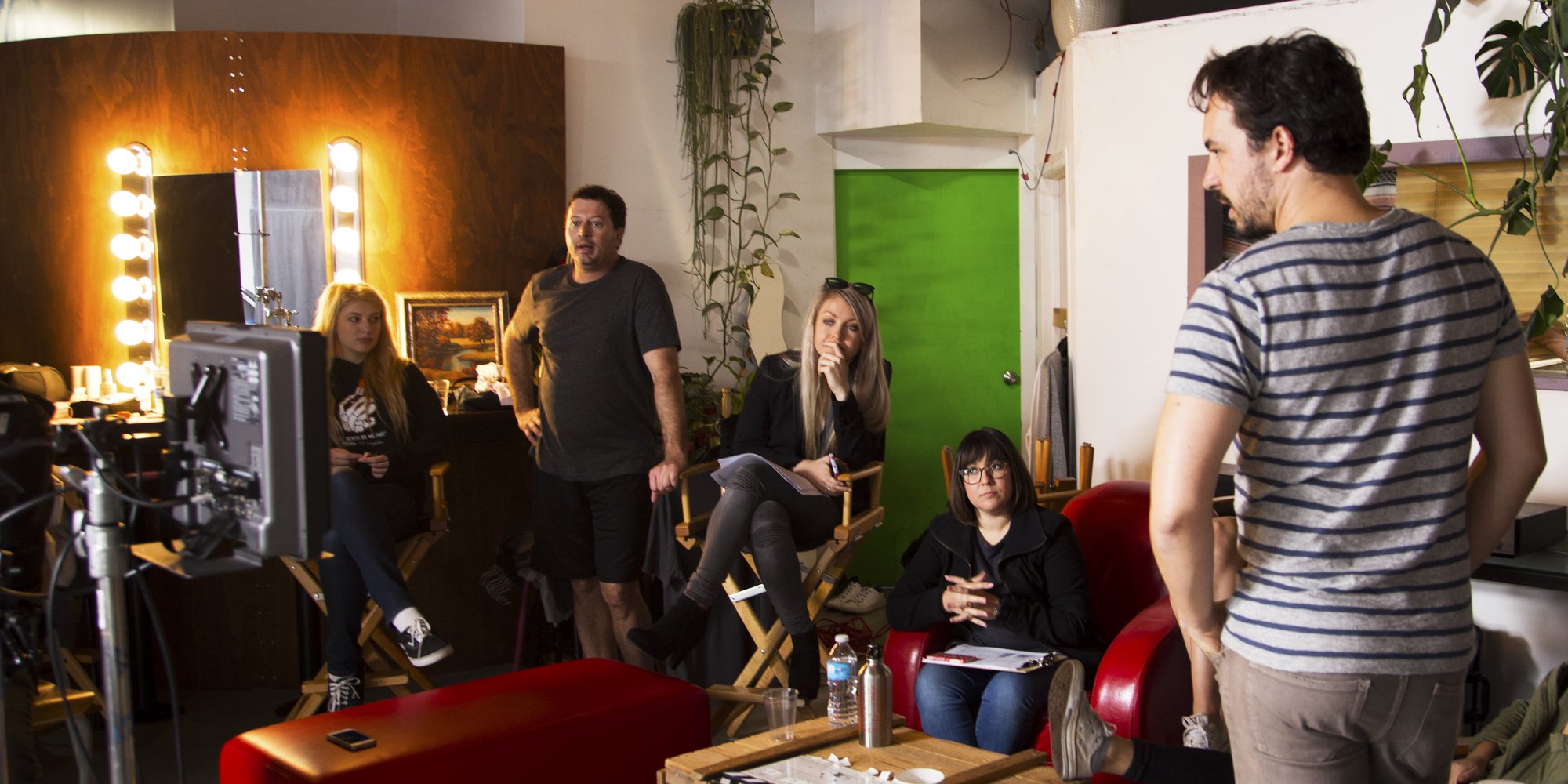 A sneak peak at our Noise/Boldly team checking out the dailies!