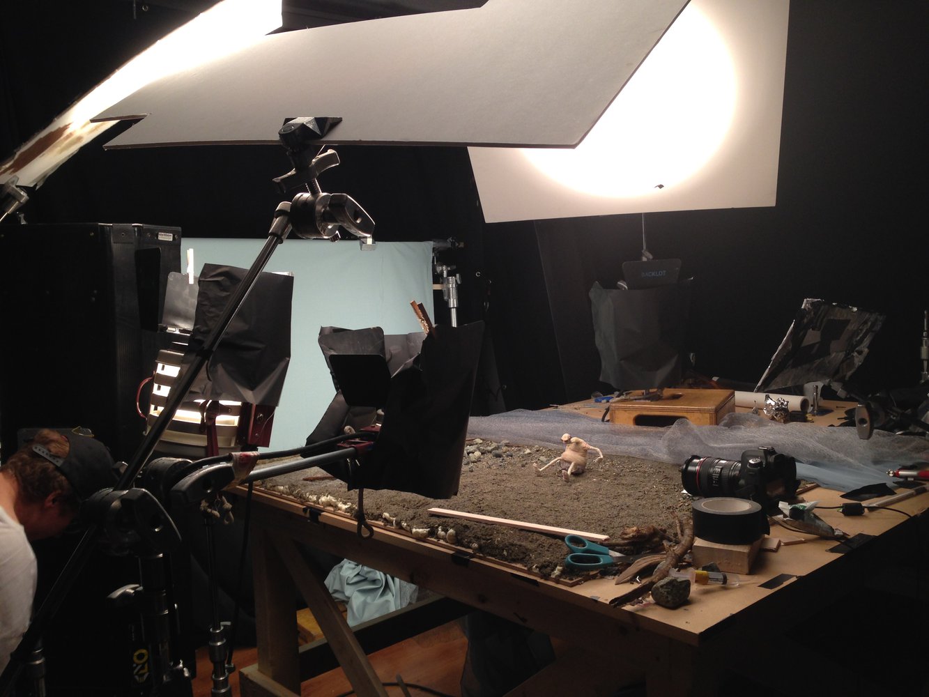 BTS of lighting setup on Old Man.