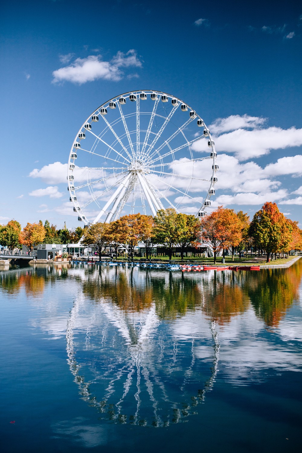 Montreal, Canada - Summertime in the arts city with ferris wheel