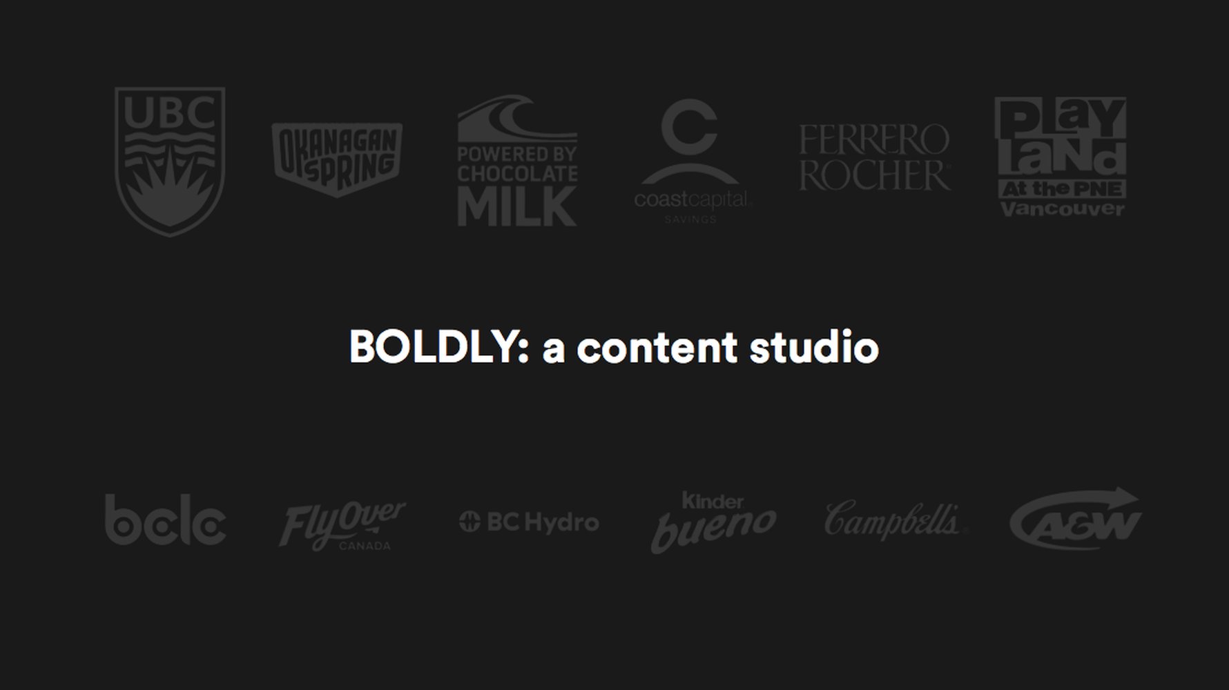 Our client logo lockup, we love showing them off.