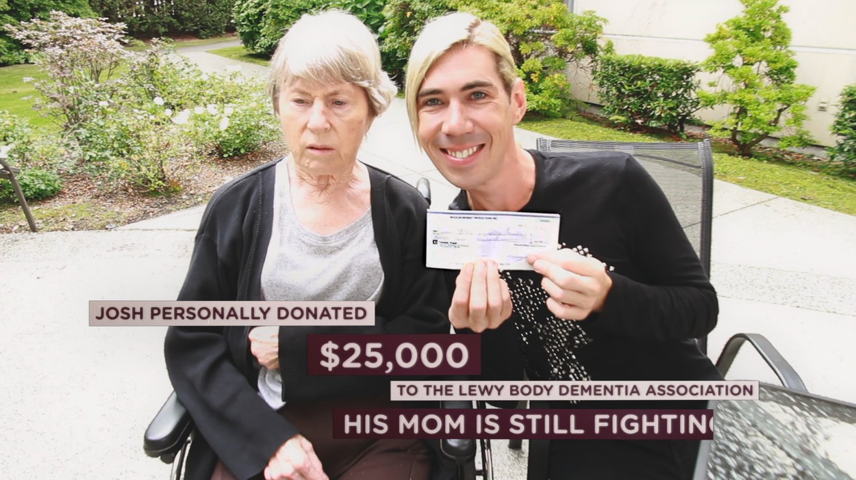 Josh personally donated 25,000 dollars to fight body dementia