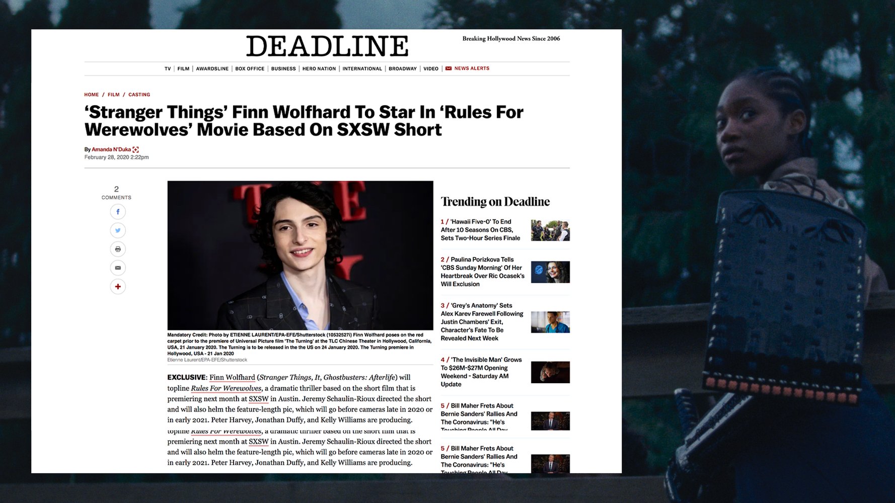 Deadline article