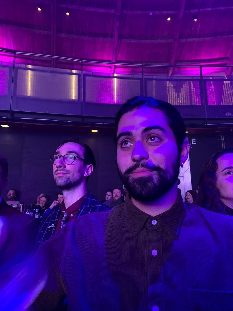 Sebastien Galina and Farhad Ghaderi at the 2019 UKMVAs