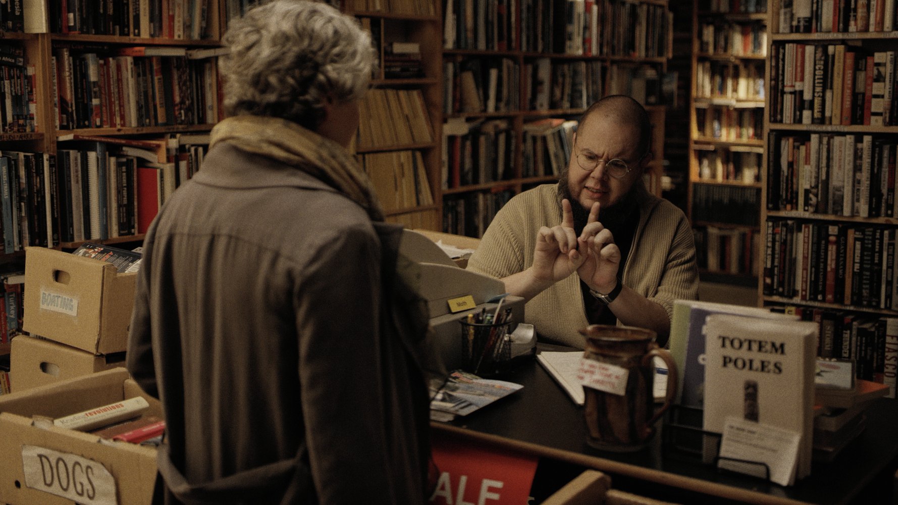 Gabrielle Rose and Shane Koyczan in a scene for Literally (A Web Series)
