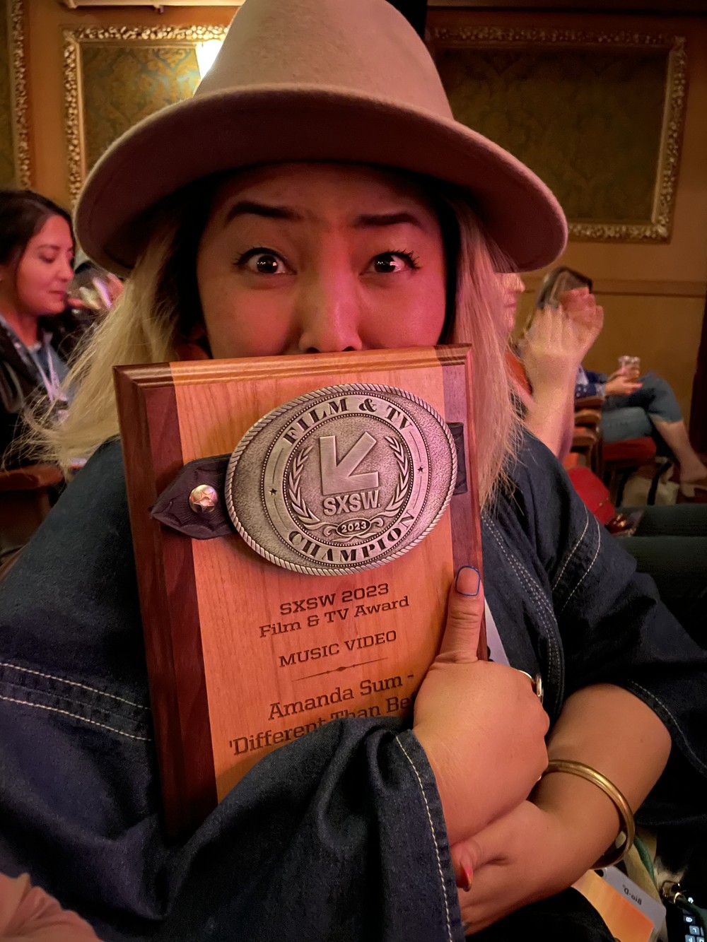 Mayumi Yoshida with the SXSW Jury Prize 2023