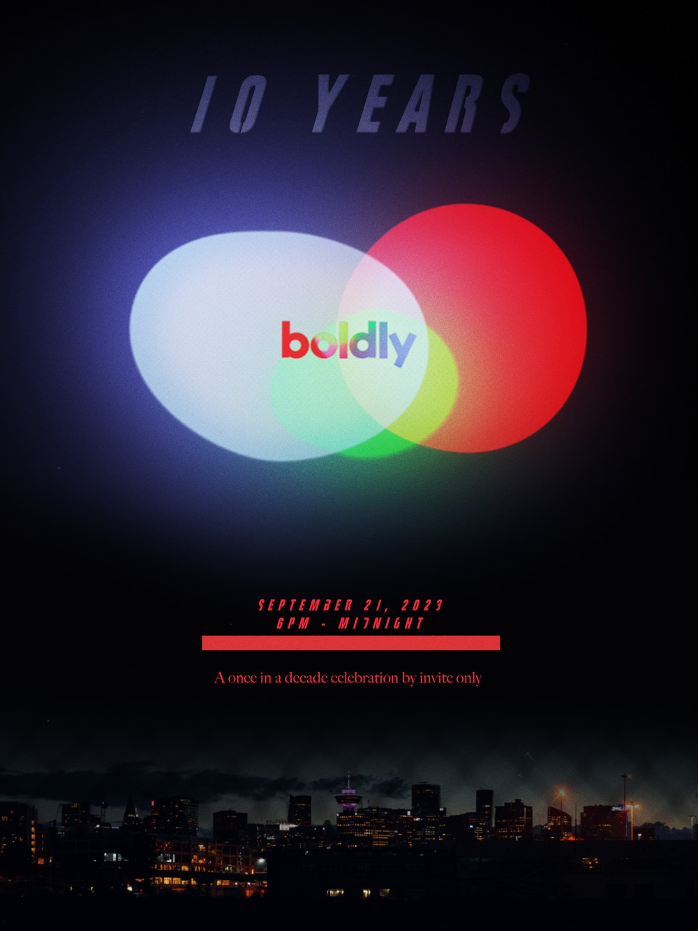 Boldly - 10 Year Party - Poster