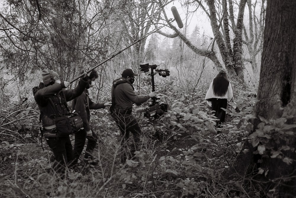 Crew filming "Our Grandmother The Inlet"