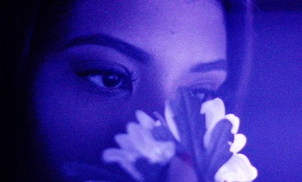 Portrait, Floral, Neon, Film, Gritty, Beauty