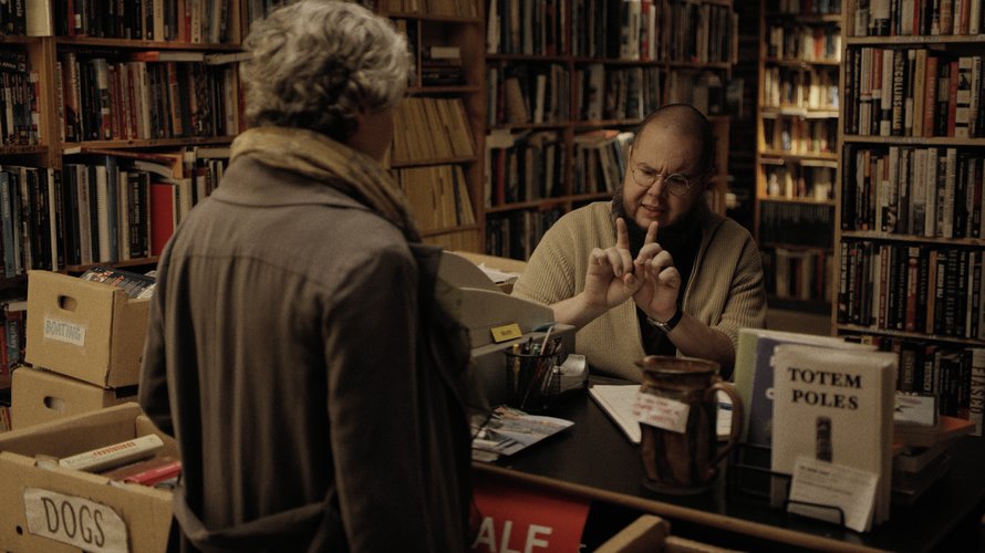 Gabrielle Rose and Shane Koyczan in a scene for Literally (A Web Series)