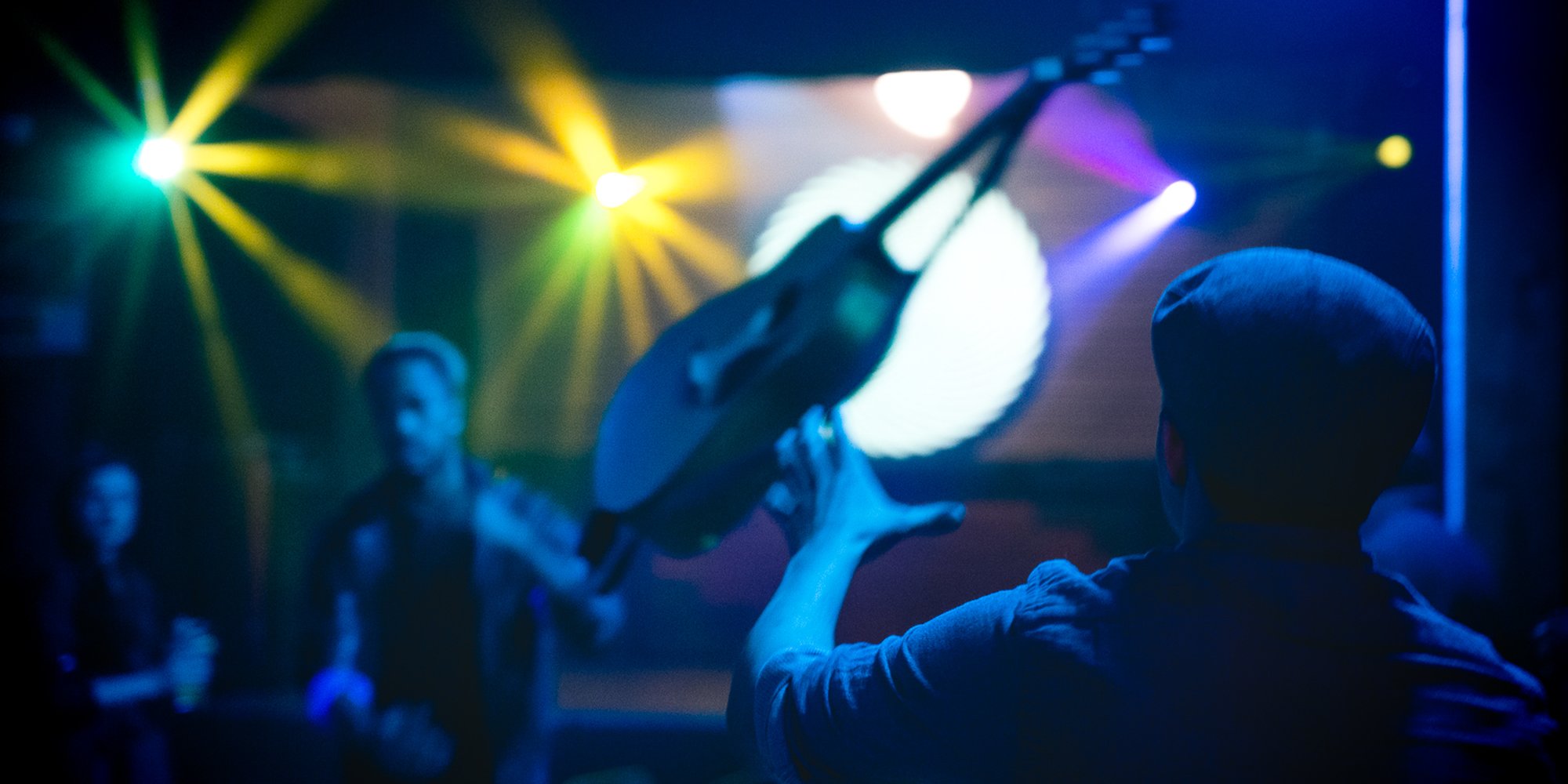 Our Producer, Kristoff is a certified guitar catcher, so he showed off his skills on set.
