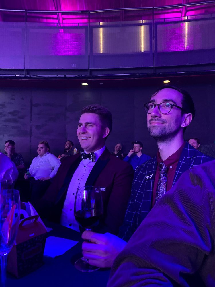 Kristoff Duxbury and Sebastien Galina at the UKMVAs, October, 2019