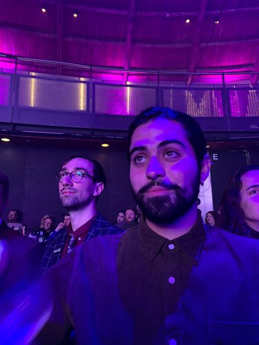 Sebastien Galina and Farhad Ghaderi at the 2019 UKMVAs