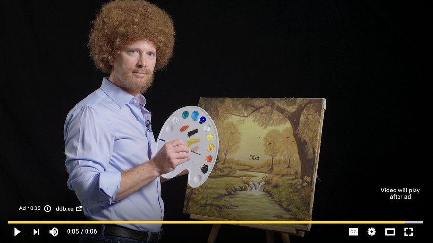 DDB Being their most Bob Ross.